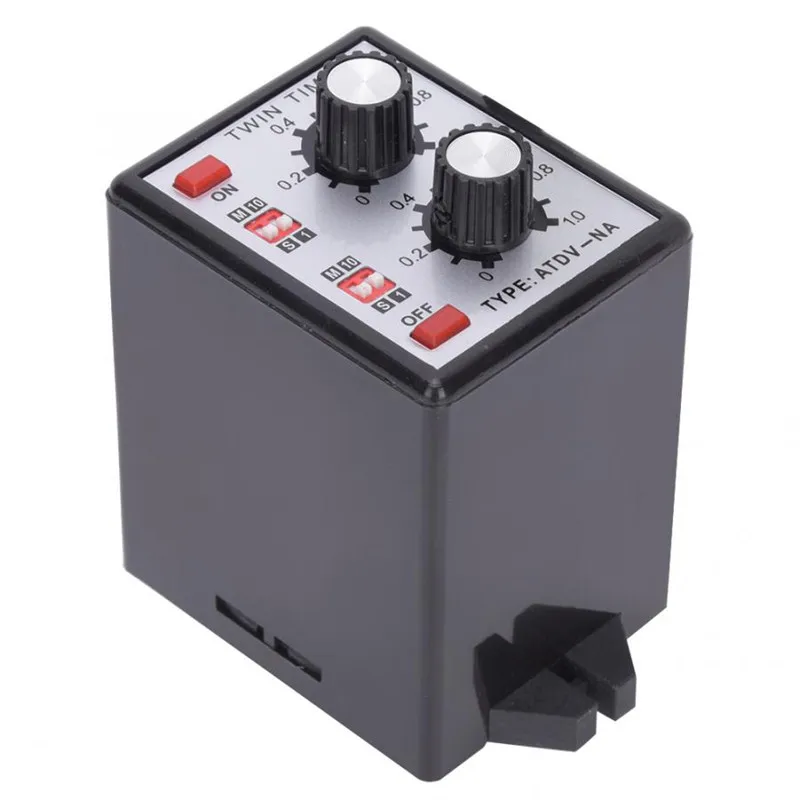 Interruptor de tiempo de Control de perilla profesional, relé de encendido/apagado de alta precisión, Temporizador Doble, probador de múltiples secciones, AC110V/220V