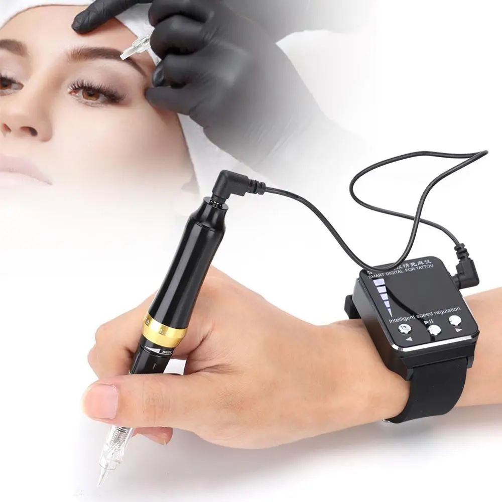 

2Type Electric Tattoo Machine Microblading Semi-Permanent Makeup Eyebrow Eyeliner Lip tattoo Pen Machine US Plug 100-240V Newest