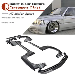 Sale Car Accessories Fiber Glass RB PD Style Wide Body Kit Fit For MB 190E (W201) 4door Lip Splitter Fender Side Skirts Wing