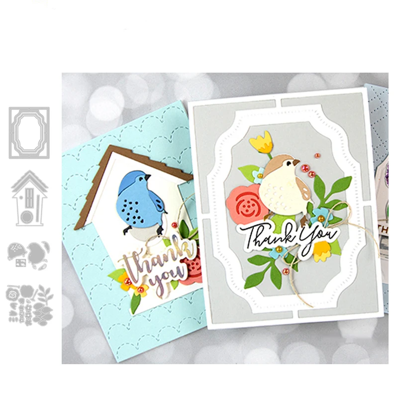 New Arrival Bird House Flower Branch Leaf Stems Metal Cutting Dies for 2021 DIY Scrapbooking Card Making Stencils
