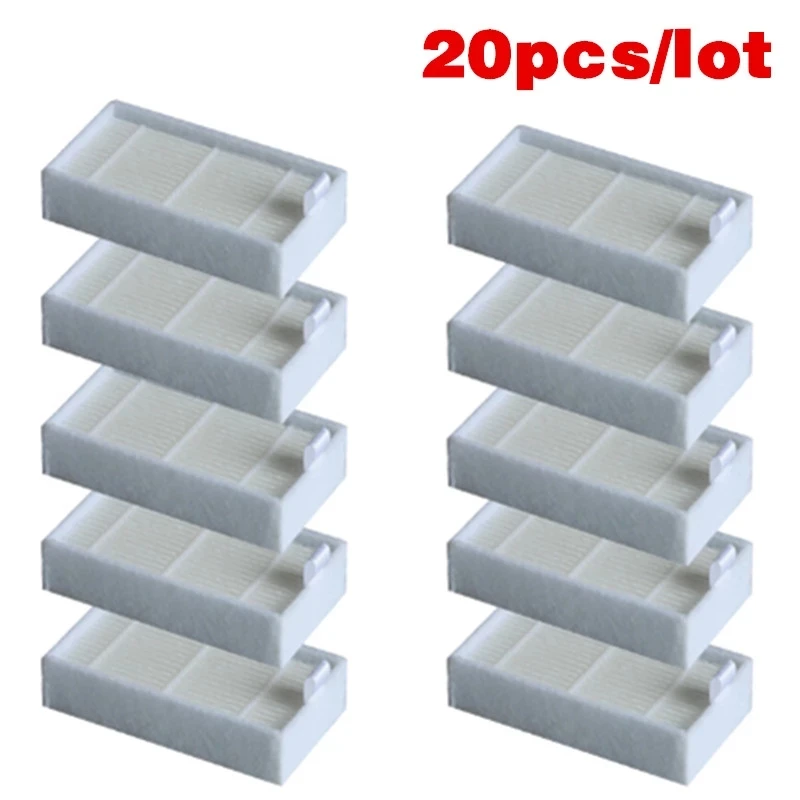 Acessórios para filtro hepa, partes para aspirador de pó robô chuwi ilife v50 v55 v5 v5s v5 pro v1 v3 v3s v5s pro ilife x5, 20 peças