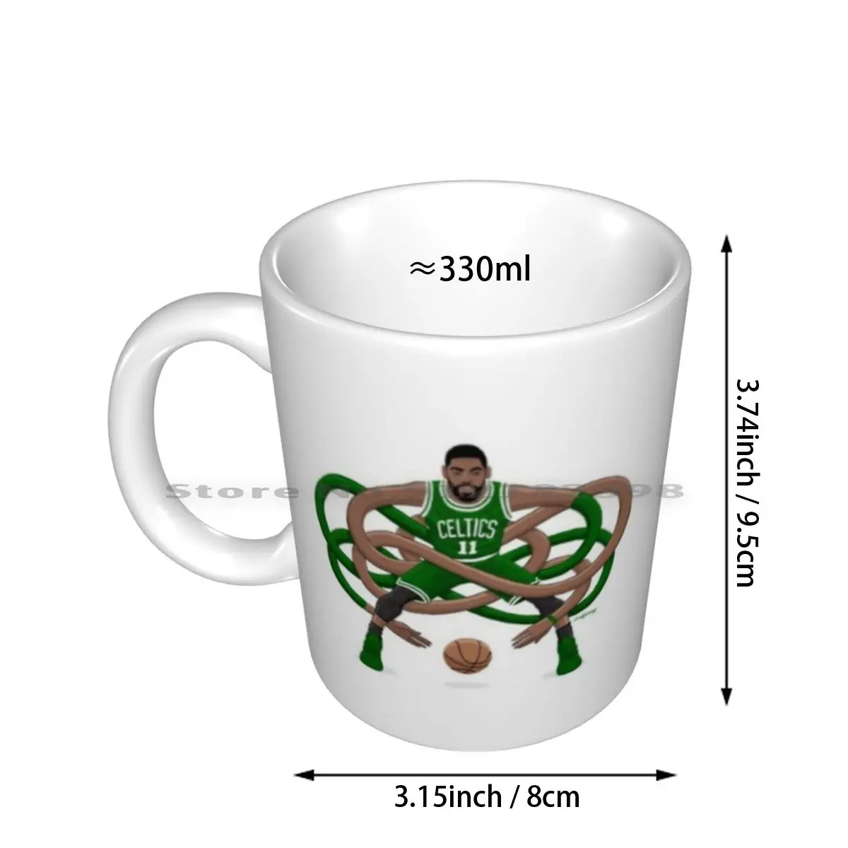 Gnarly Kyrie Ceramic Mugs Coffee Cups Milk Tea Mug Basketball Handles Gnarly Uncle Drew Uncledrew Creative Trending Vintage