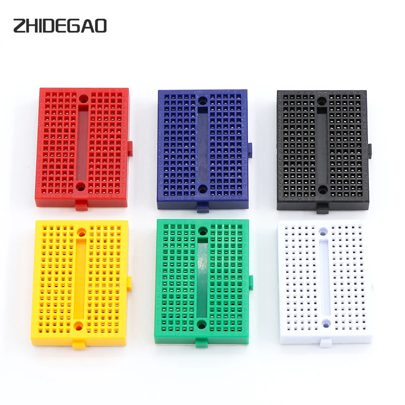 6 Buah SYB-170 Universal Solderless Prototipe Breadboard 170 Tie-Point Mini Breadboard Kit UNTUK Arduino ZHIDEGAO