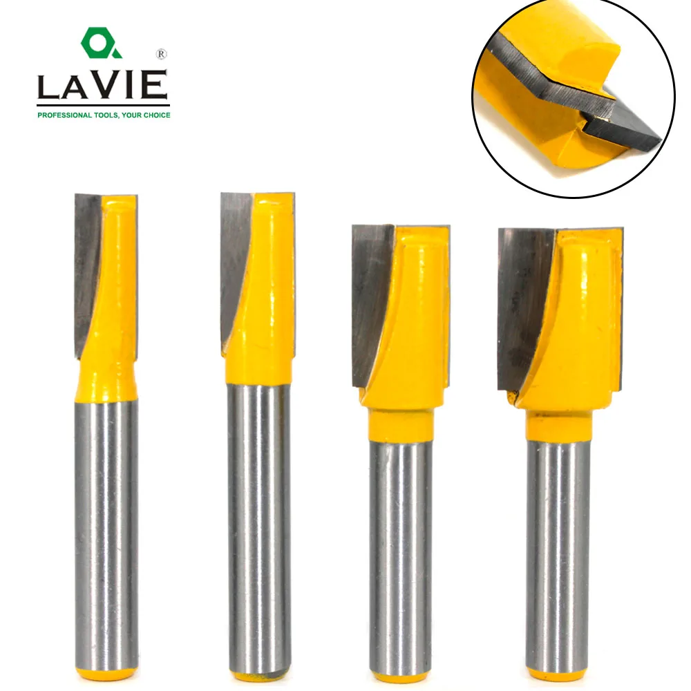 Lavie 1 pc 8mm haste parte inferior de madeira limpeza bit roteador em linha reta fresa limpa carpintaria bits máquina energia mc02032