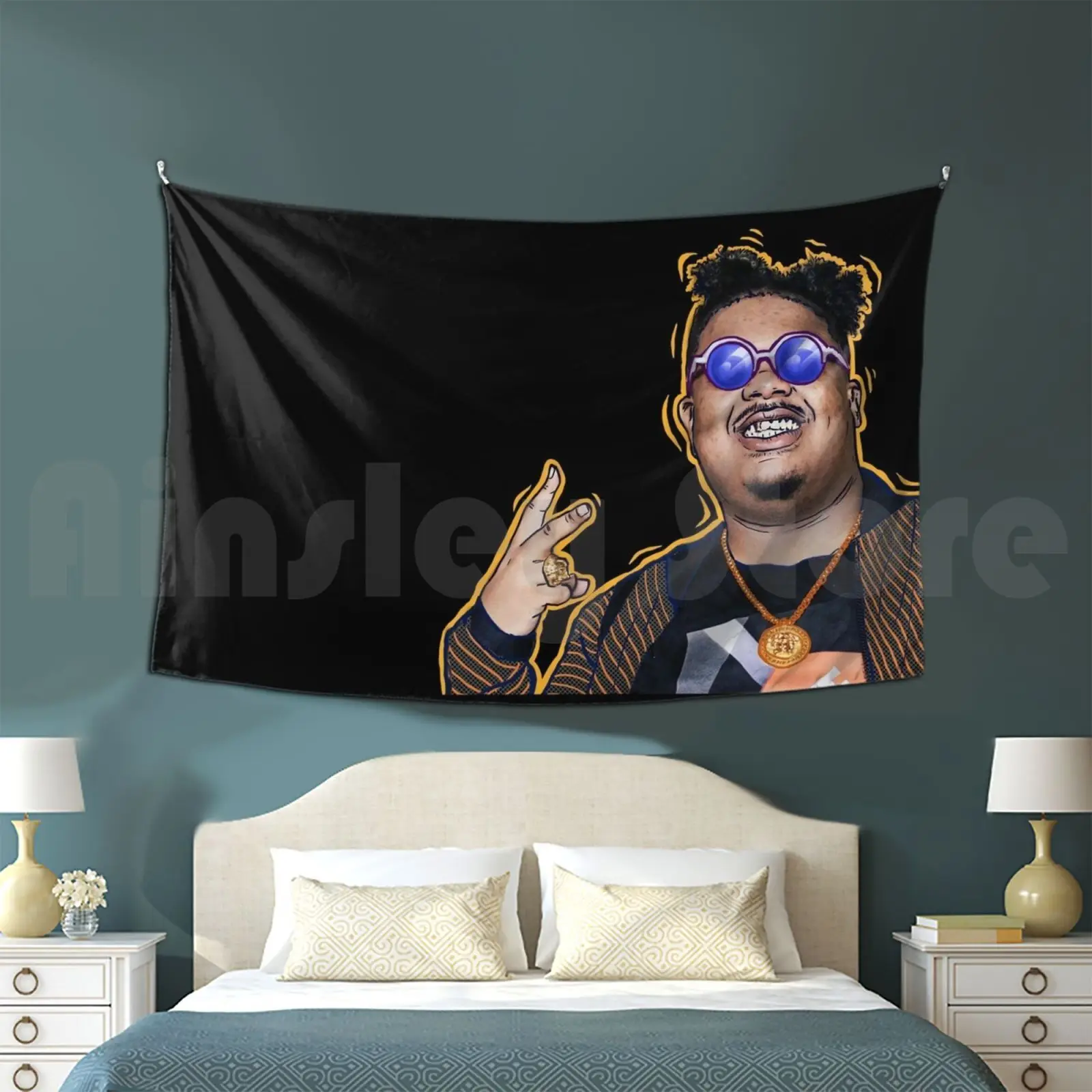 Tapestry Naza-Portrait 2277 Naza Loin De Moi Souris Verte Marwa Loud Allez Les Gros Rap