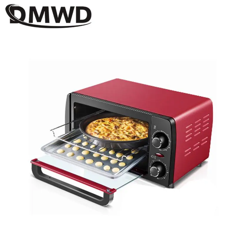 DMWD 12L Automatic Mini Electric Oven 220V 1050W Household Pizza Oven Meat Grill Bread Baking Machine Kitchen Appliances