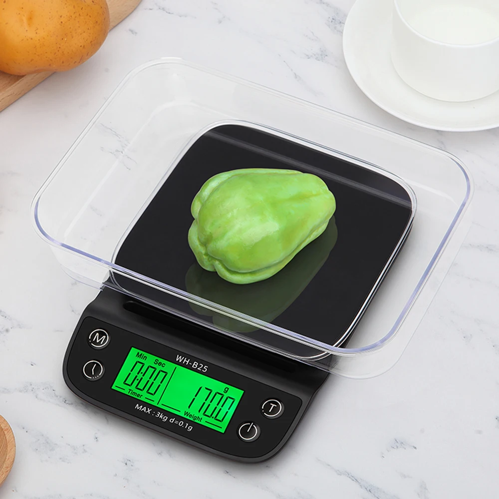 

LCD Digital Scale 3kg/0.1g Balance Weight Scale for Coffee Food Diet Powder Medicine Scale Postal Kitchen Medical Scale g oz lb