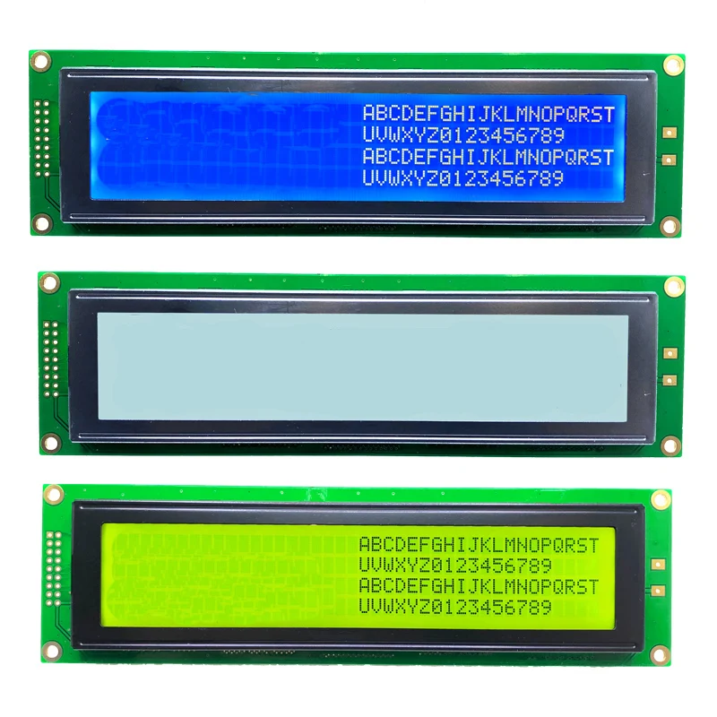 5V 40x4 4004 40*4 404 moduł znakowy wyświetlacz LCD żółty zielony/niebieskie podświetlenie LED port równoległy 18Pin KS0066 SPLC780 HS44780