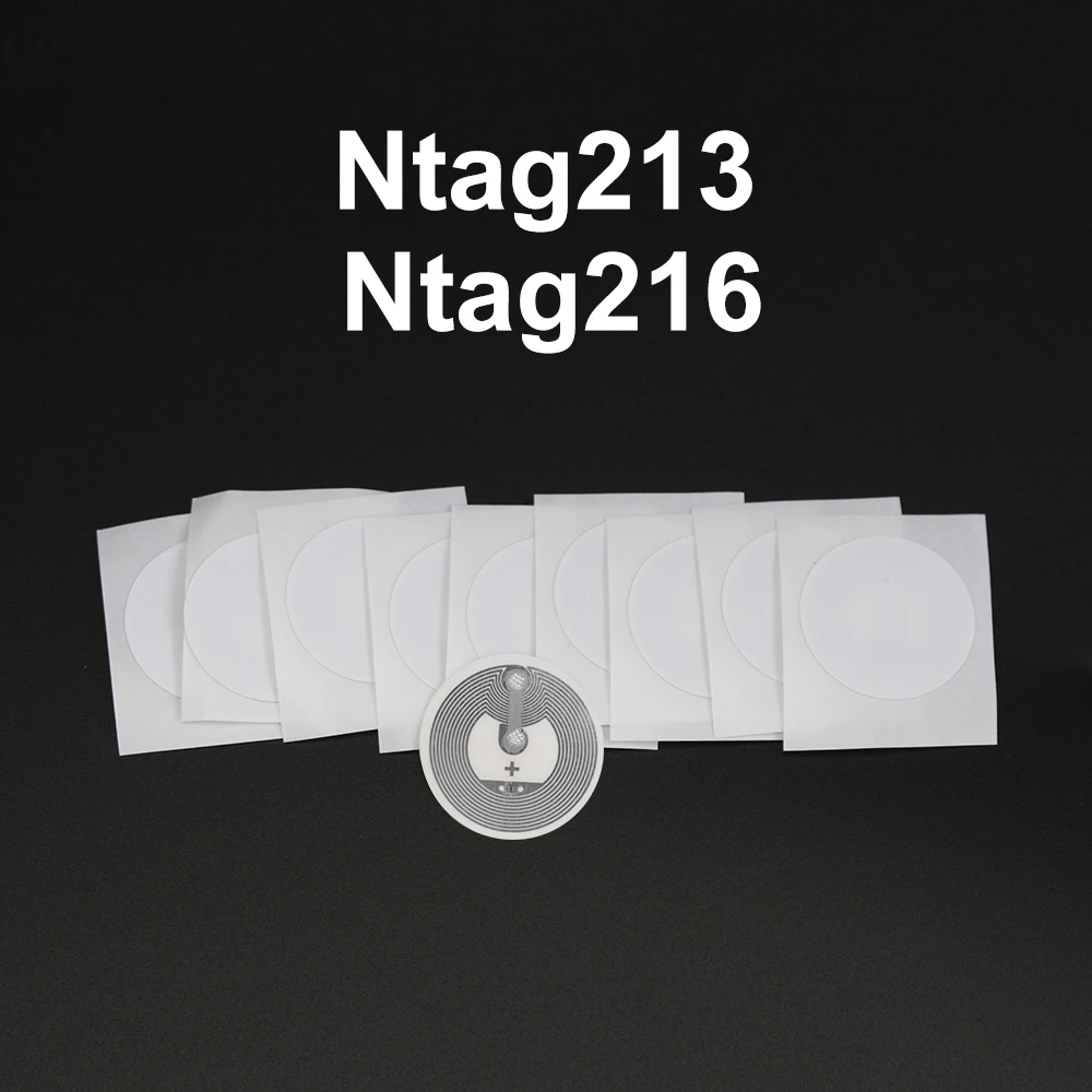 

100pcs Ntag213 NFC Tags 13.56MHz ISO14443A NFC Sticker NTAG216 All NFC Phone Available Adhesive Labels 10/ 50pcs RFID Key Token