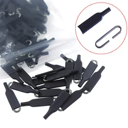 50-pieces Quick Clip Swivel Carp Fishing Accessories S M L Steel Fishing Swivels Snap with Protector Hook Lure Fishing Connector