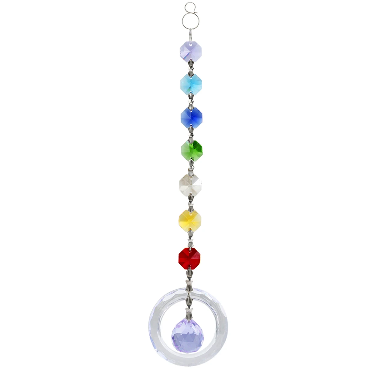 Crystal Lighting Color Crystal Ball Pendant Octagonal Bead Suncatcher Crystal Prisms DIY Jewelry Making Window Hanging Ornaments