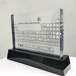 Base Style Acrylic Real Periodic Table With Elements Embedded Good Kids Teaching Tool Science Gifts and Sciencist Collections