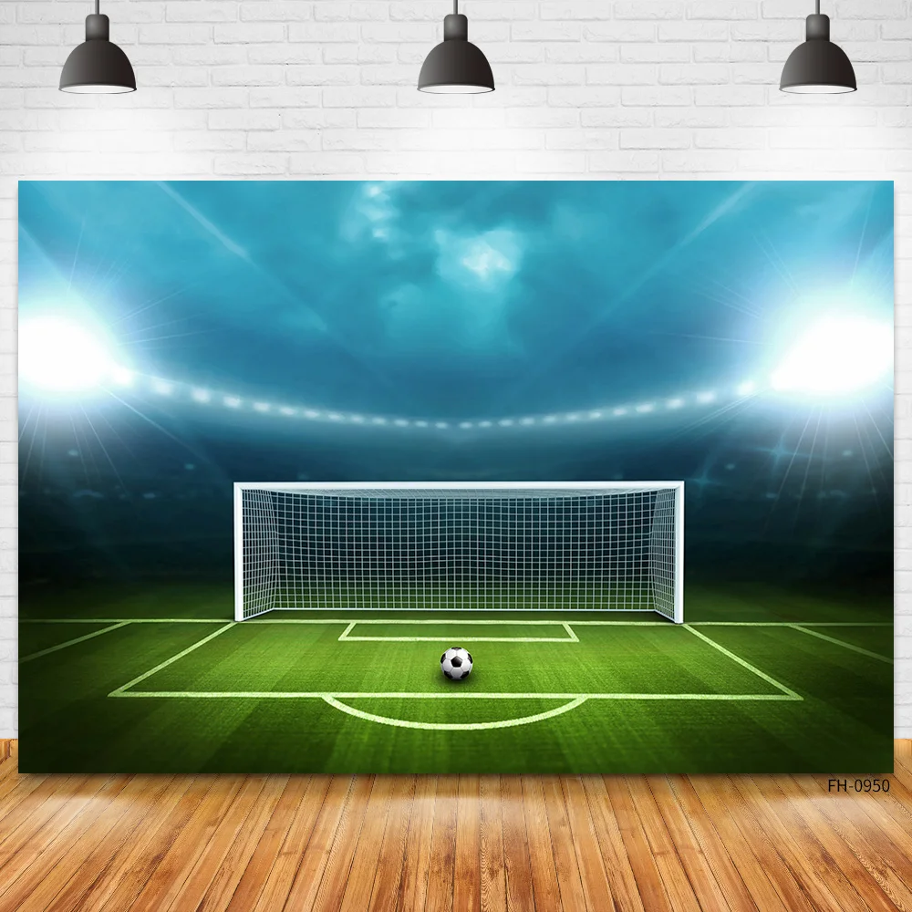 

Green Grass Soccer Birthday Party Boys Photography Backgrounds Football Field Score Goal Sports Stadium Photo Studio Backdrops