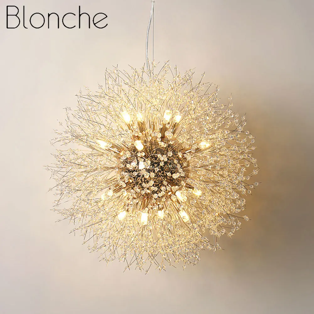 

Modern Crystal Dandelion Pendant Lights Living Room Dining Room Pendant Lamp for Home Decoration Bedroom Hanging Light Fixtures