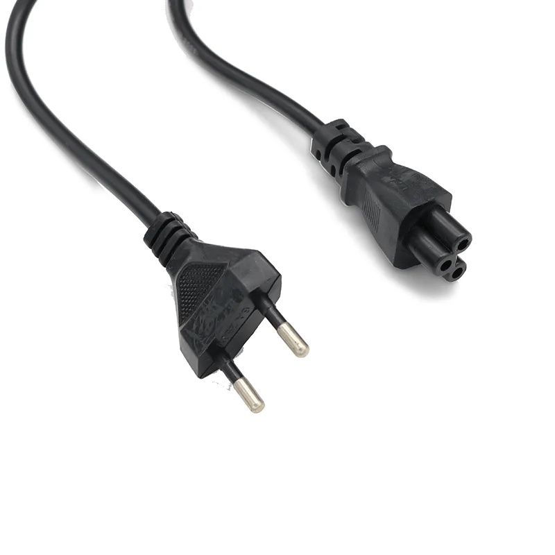 1M EU-stekker Universele laptopladerstekker Voedingsadaptersnoer Kabel voor laptop, voeding, monitor en tv, veiligheidsstekker Type F