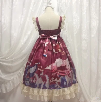 Trung Quốc Phong Cách Ngọt Công Chúa Lolita Đầm Retrobowknot Dễ Thương In Cao Cấp Victoria Đầm Bé Gái Tiệc Trà Gothic Lolita Jsk