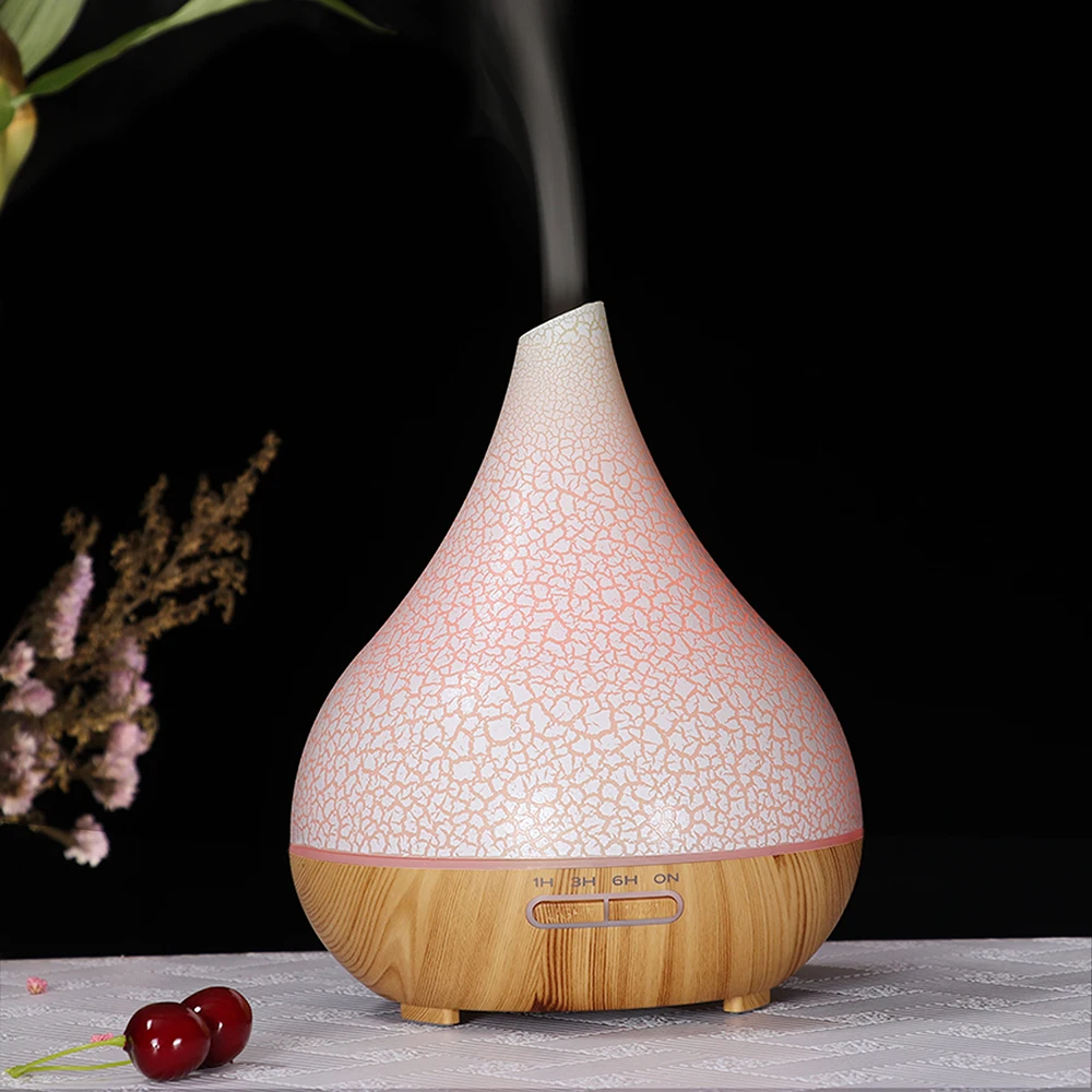 400ML Ultrasonic Air Humidifier Aroma Essential Oil Diffuser Wood Aromatherapy Remote Control humidificador air vaporizer