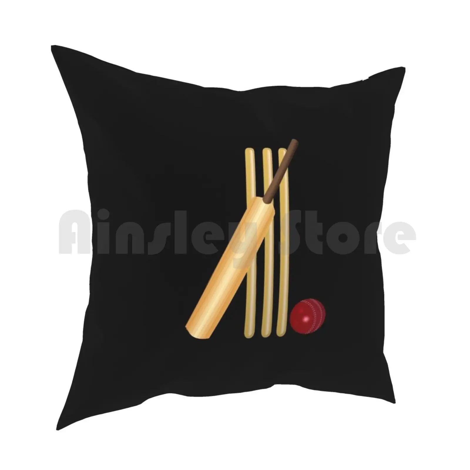 Cricket-Wicket , Bat And Ball Pillow Case Printed Home Soft DIY Pillow cover Cricket Game Of Cricket Sport Cricket Bat And