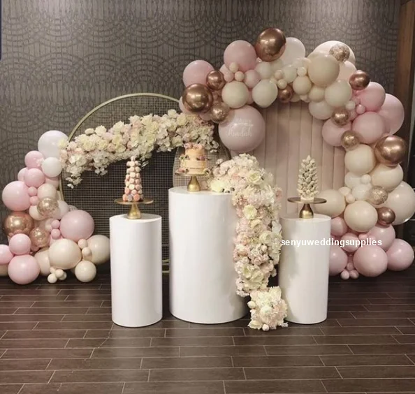 

Wedding Party Supplies round Decor plinth pillar pedestal cylinder display Stand For Wedding Events decorations senyu2508