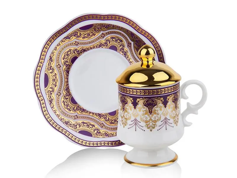 

DOLBOVI Zücev 6 Personality Clamshell Gold/Purple coffee cup Pad SULTAN8 mug кружка coffee cup cup