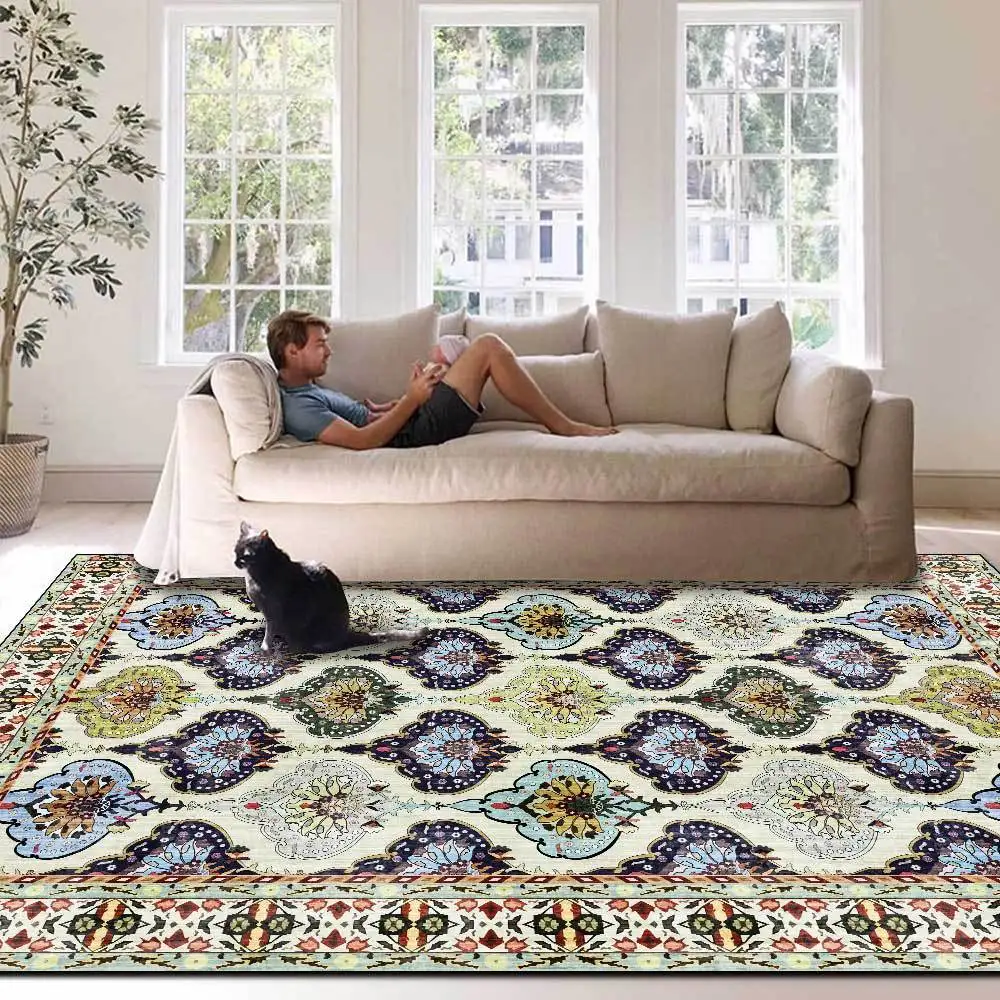 

Classic Persian style Carpets for Living Room Bedroom Large Area Rugs Home Decor Big Carpet Sofa Coffee Table kitchen Floor Mats