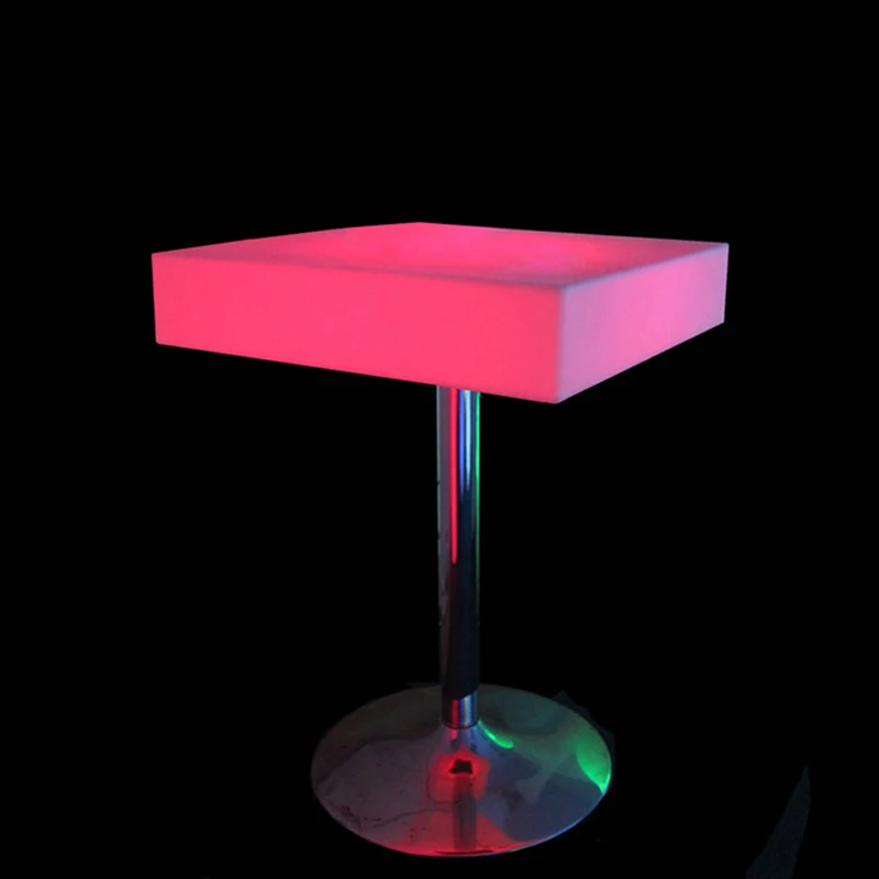 Skybess SK-LF23 (L60*W60*H106cm) Rechargeable LED Furniture Bar Table with Height 106cm S/S Foot for Party Free Shipping 1pc
