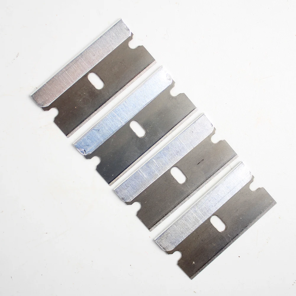 Raizi 100 Pcs Safety Single Edged Razor Blades for Excessive Adhesives Old Film Glue Scraper Removal DIY tools