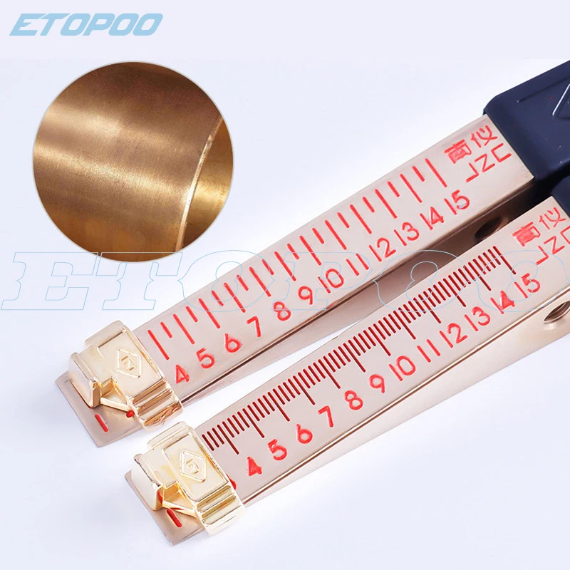 Wedge Feeler Gap Cursor Feeler 0-15mm Plug Ruler Measurement Gauge Home Inspection  Detection Tool