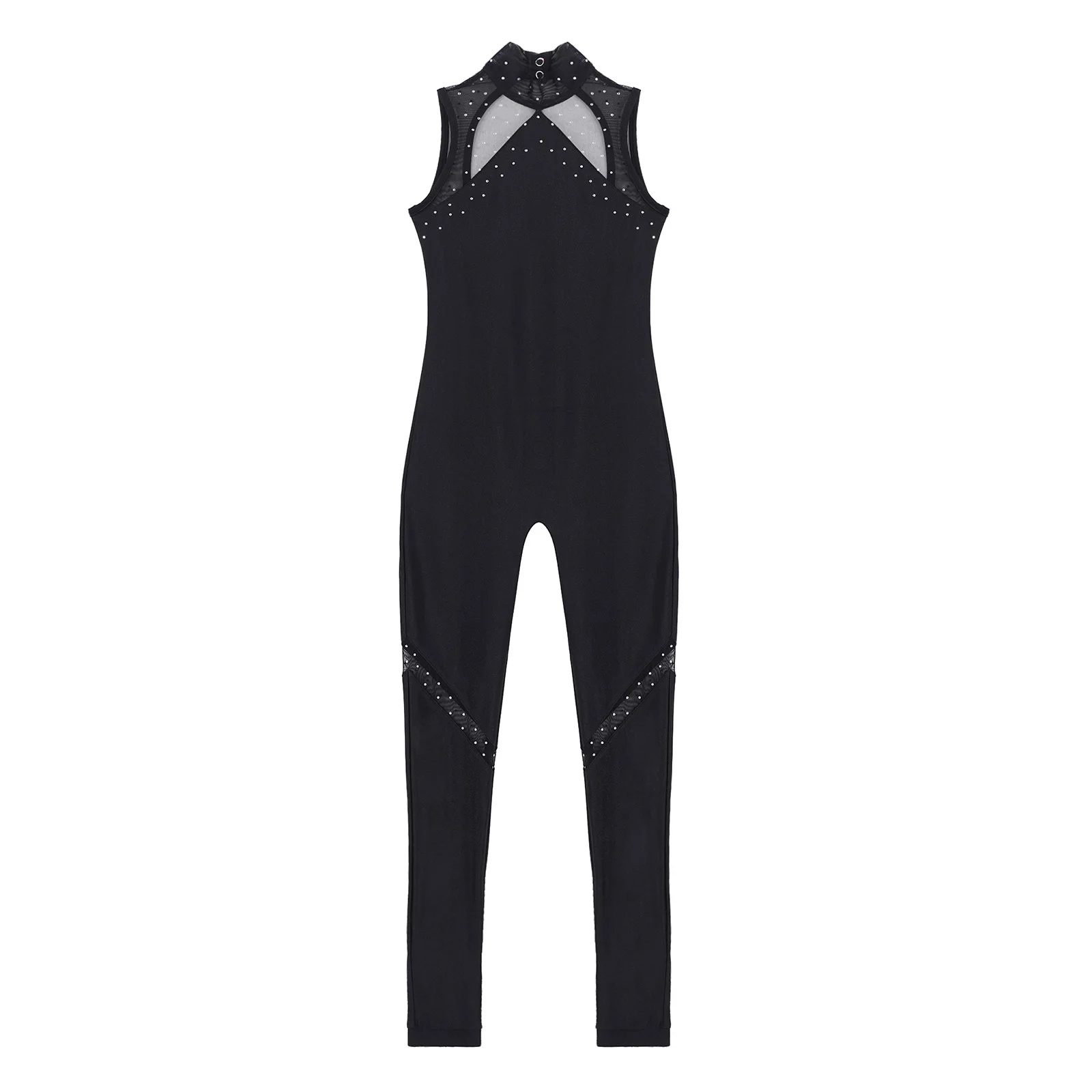 Kinder Mädchen Gymanstics Trikots ärmellose offene Rücken Mesh Spleiß Unitard Skating Yoga Bodysuit Tanz kostüm Ballett kleidung