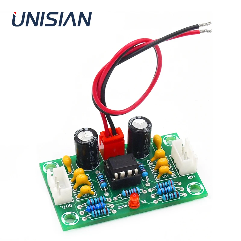 UNISIAN NE5532 Auido Preamplifier Board NE5532 OP AMP ชิป DC12-30V สำหรับเครื่องขยายเสียง