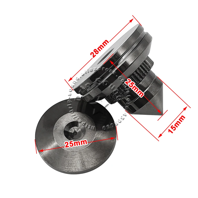 4PCS Speaker Copper Spike Isolation Shockproof Stand Feet Speaker Base Pads 28mm # Silver Black