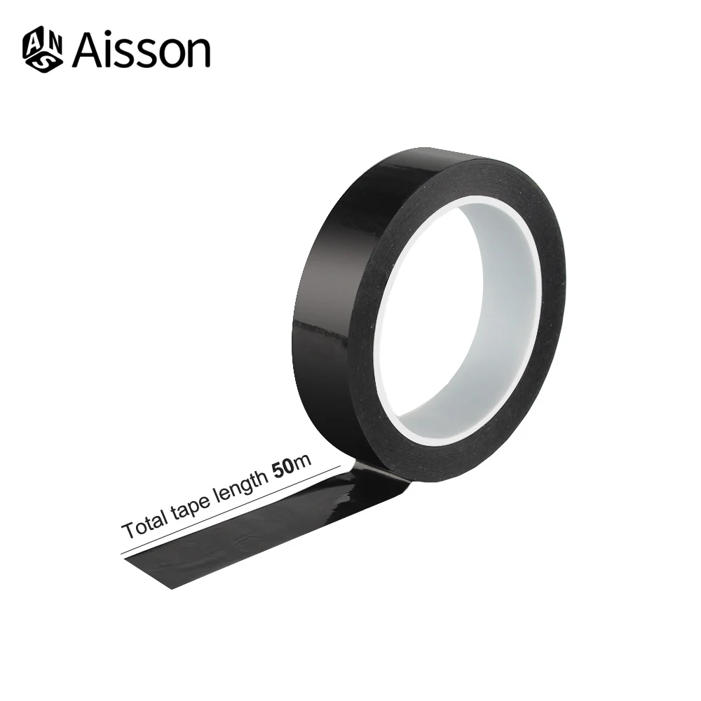 5/8/10/12/15/20/25mm*50M Black Film High Temperature Resistant Shading Waterproof Tape