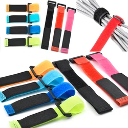 10Pcs Reusable Fastening Cable Straps Hook and Loop Safety Strap Cable Tie Adjustable Cord Management Wire Organizer Cinch Strap