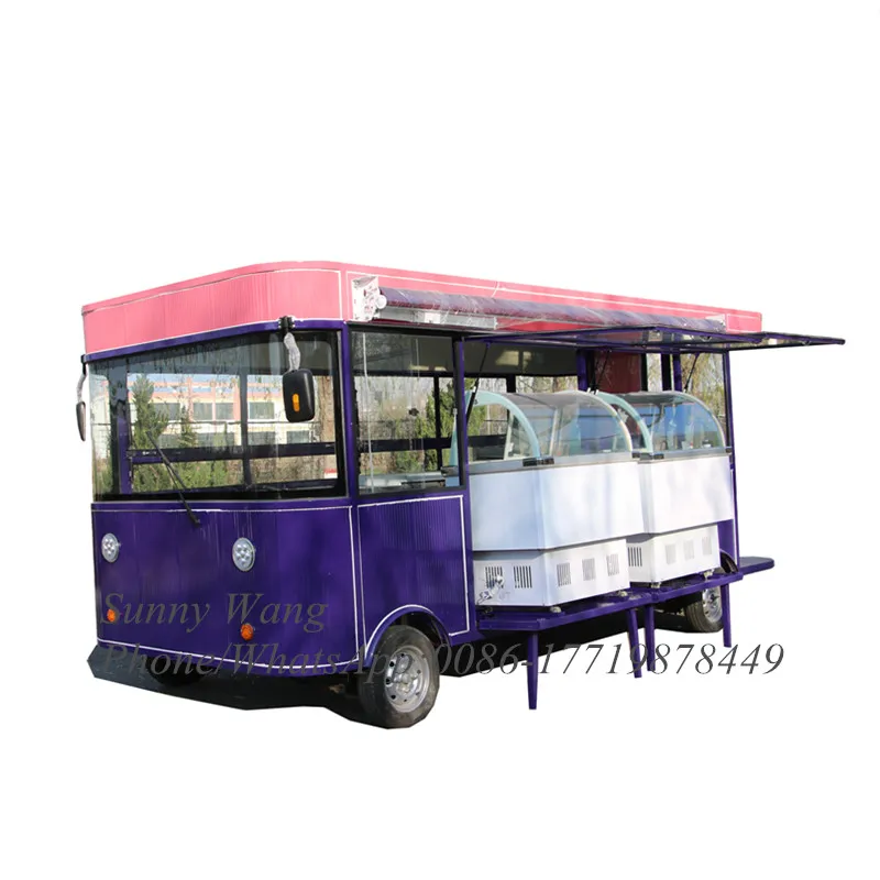 Street Electric Food Truck Mobile Cart Kiosk Restaurant Candy Juice Cart Mobile Food Van