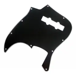 Black PVC 3 Ply Bass Pickguard Scratch Plate for JB Electric Bass Guitar 10 Holes