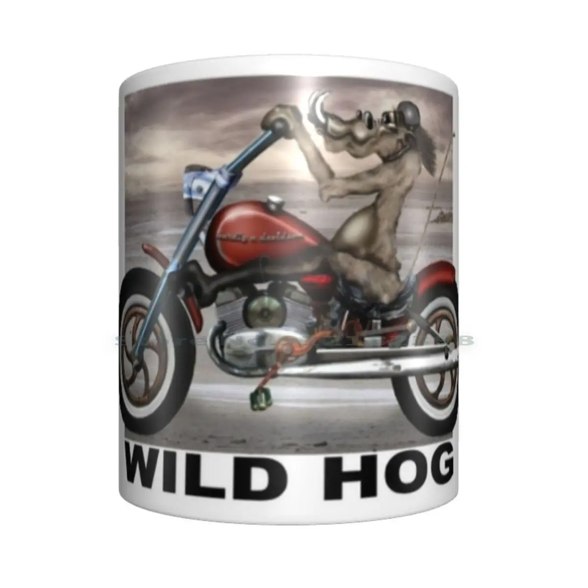 Керамические кружки Wild Hog, кофейные чашки, Кружка для молока и чая, свинья, свинка, мотоцикл, велосипед, животное, Байкерский, мультипликационный креативный тренд, винтажные