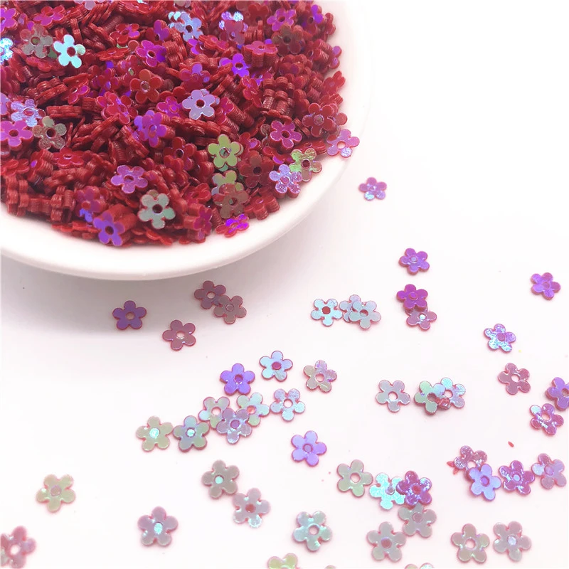 5mm plum sequins children\'s manual DIY materials clothing accessories hand-stitched beads piece flashing clothing accessories