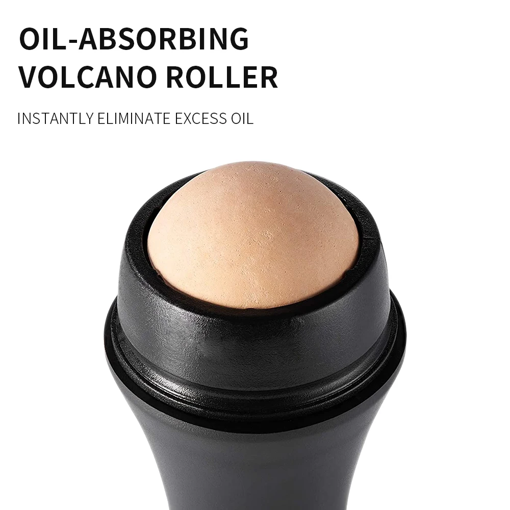 Oil-Absorbing Volcanic Face Roller Cleansing Face Oil Control Absorbent Mini Massager PK Facial Oil Blotting Sheets Paper