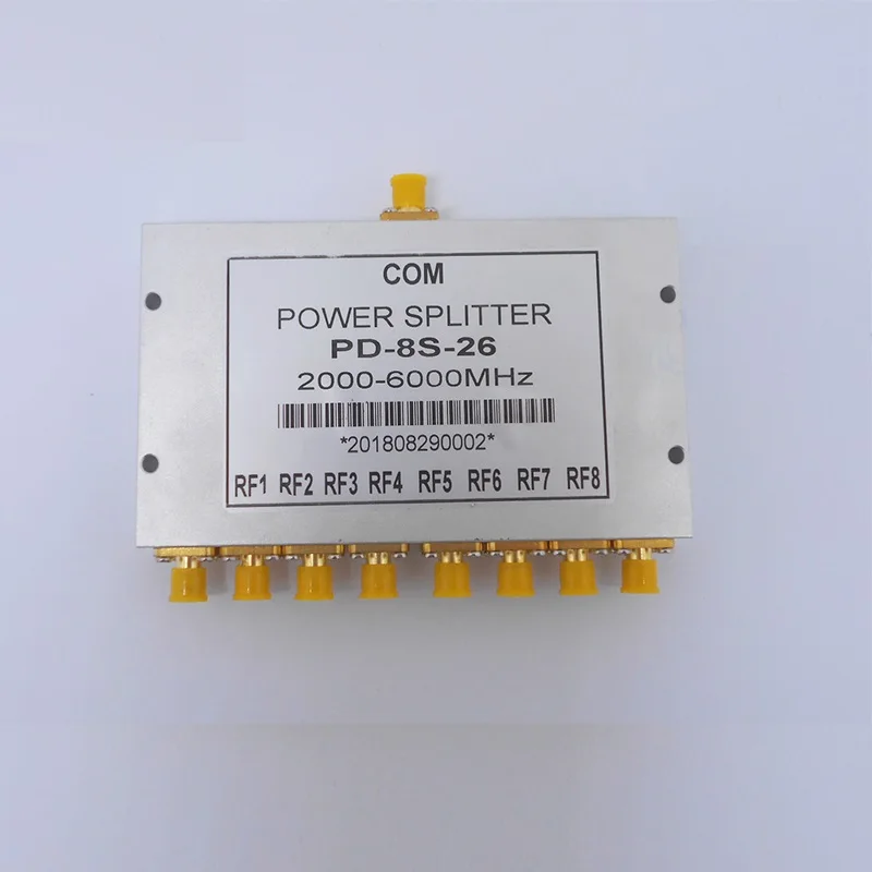 SMA RF eight power divider 2.4G 5.8G 2000-6000mhz SMA microstrip one to eight splitter