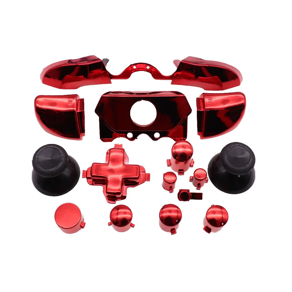1set Full Button kit Mod D-pad ABXY Trigger LB RB LT RT Thumbstick Parts for Xbox One Controller Chrome Solid