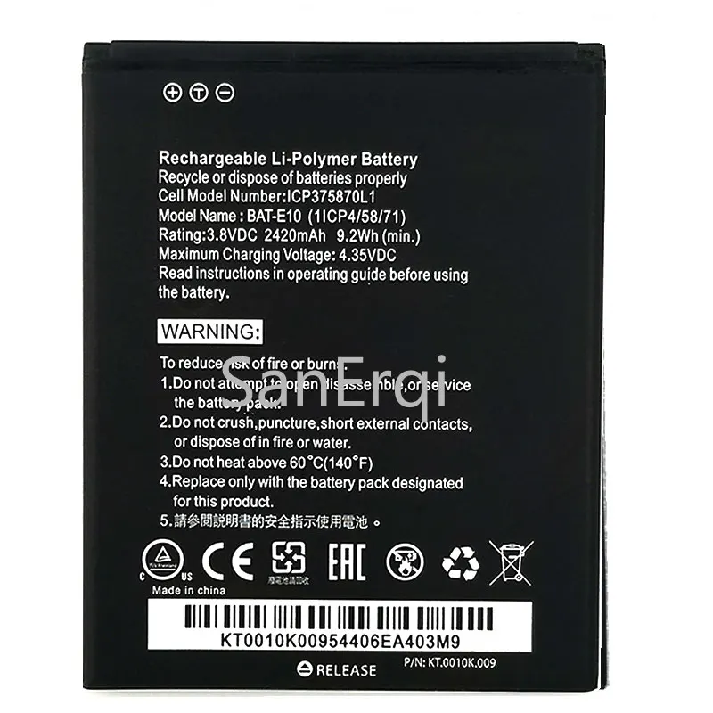 10PCS 2420mAh BAT-E10 Battery For Acer Liquid Z530 LTE T02 Z530S Phone In Stock Latest Production High Quality Battery