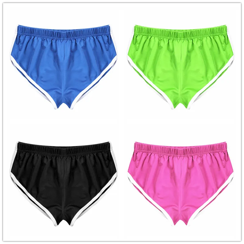 Women Running Shorts Bottoms Mid Waist Elastic Waistband Black Hot Shorts Sports Gym Workout Fitness Dolphin Shorts