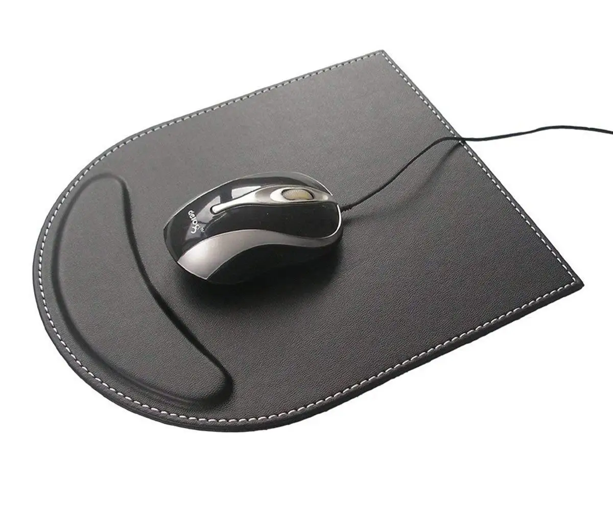 Gaming Laptop PU Leather Large Mice Mat Office Desk Accessories Computer Dota Anti-Slip Mouse Pad with Wrist Rest