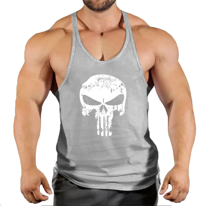 New brand men's fitness clothing gym stringing vests men's bodybuilding vests workout undershirts running sleeveless shirts