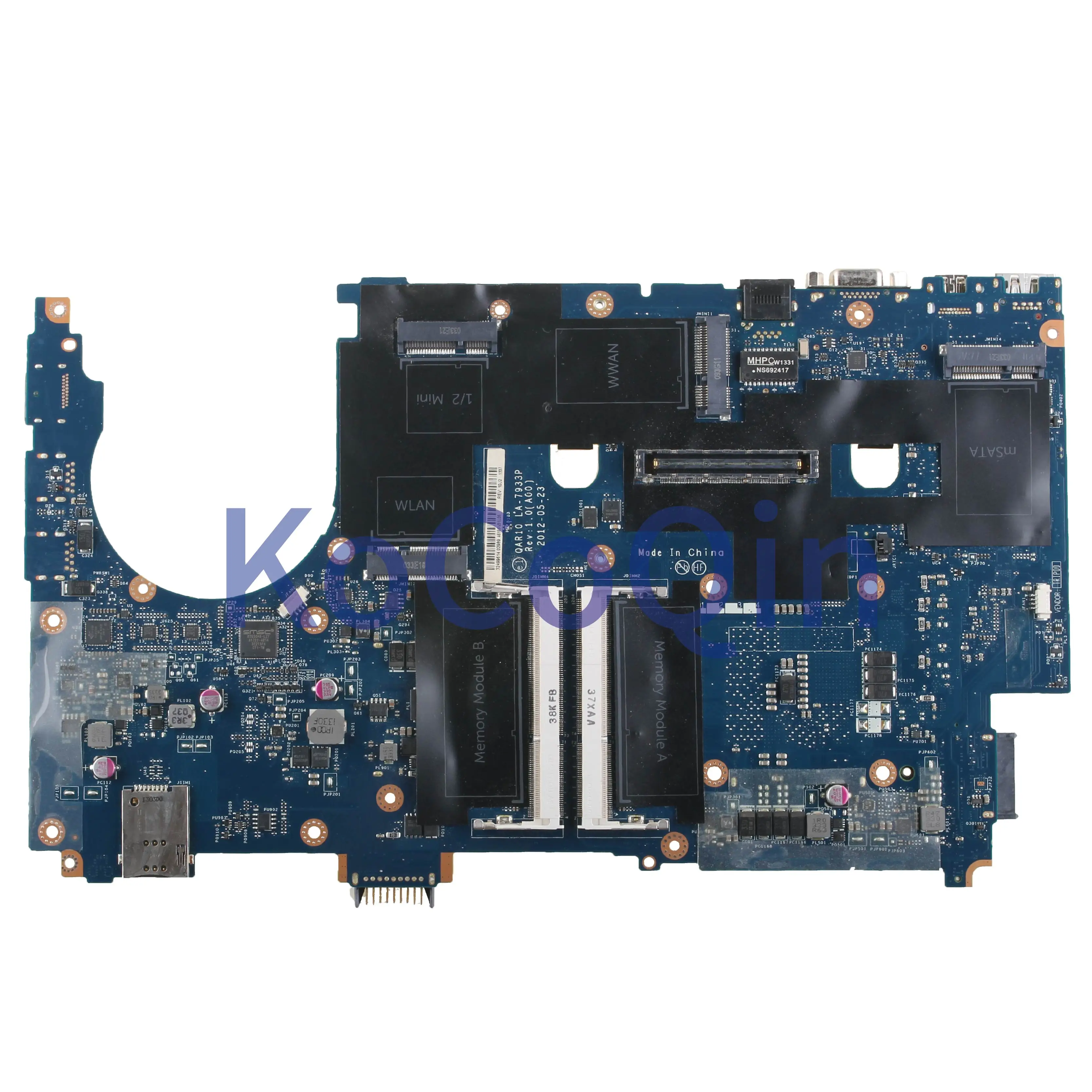 KoCoQin Laptop motherboard For DELL Precision M6700 Core SLJ8A Mainboard CN-0P7V6Y 0P7V6Y QAR10 LA-7933P