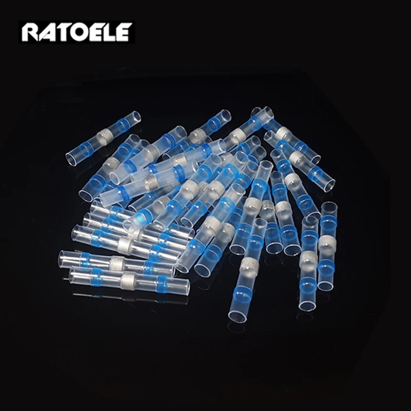 10 50 PCS Solder Seal Wire Connectors H0eat Shrink Tube Soldering Connector Kit Automotive Marine Insulated