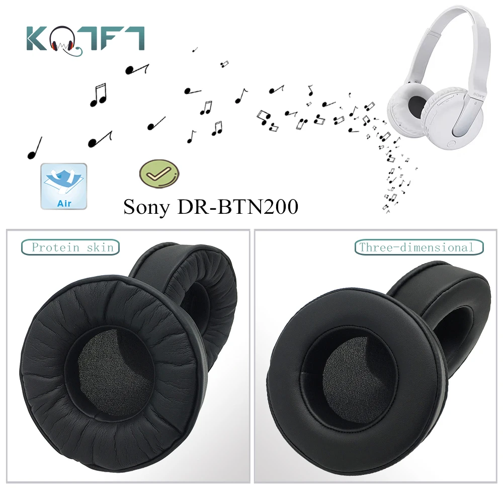 

KQTFT Protein skin three-dimensional Replacement EarPads for Sony DR-BTN200 Headphones EarPads Parts Earmuff Cover Cushion Cups