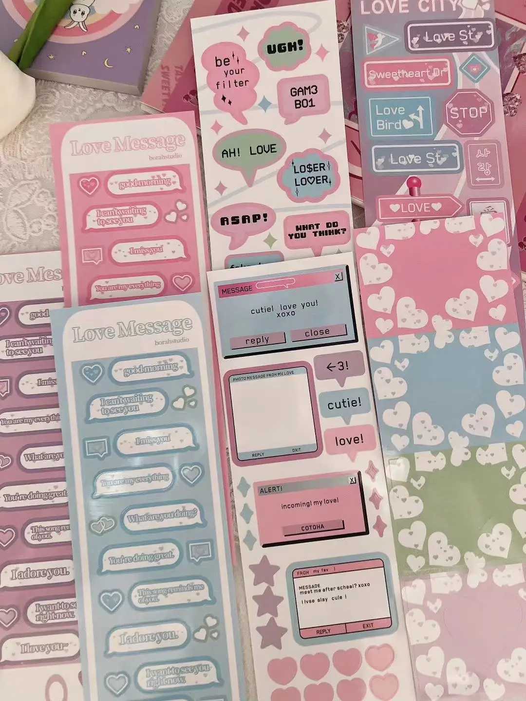 Korean Cute Dialog Box Love Message Series Sticker Scrapbooking DIY Happiness Manual Star Card Dtationery Fecorative Dtickers