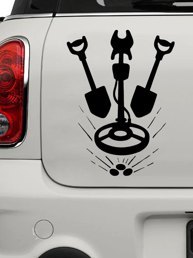 S51845# Treasure Hunter Black Transparent Car Stickers Vinyl Decal Кладоискатель Motorcycle Decorative Accessories Creative