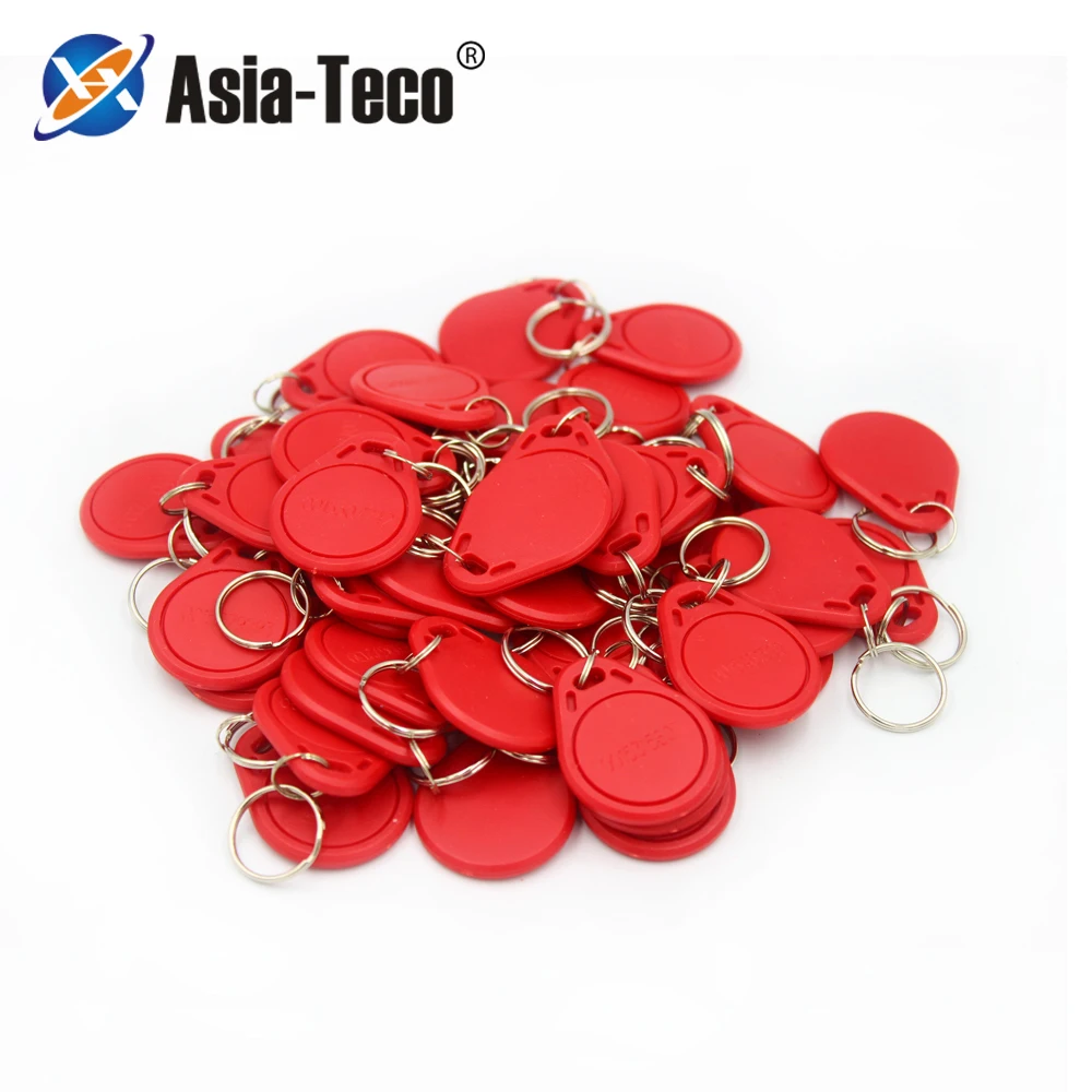 100 buah/lot 125khz RFID gantungan kunci NO3 ID Keyfob RFID Tag TK4100 kontrol akses kartu stiker kunci Fob cincin kode kedekatan numerik